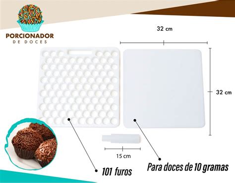 Placa Porcionadora Dosadora De Doces Brigadeiro Beijinho 10g Envio Já