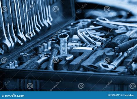 Car Mechanic Tool Set in Auto Repair Shop Stock Photo - Image of work, hardware: 263042110