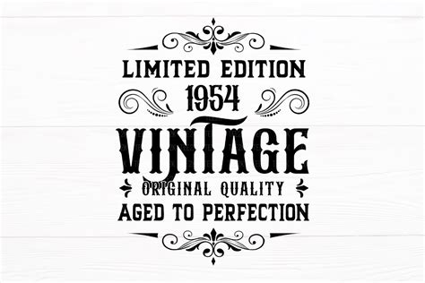 70th Birthday 1954 Vintage Perfection Graphic By Appearancecraft · Creative Fabrica