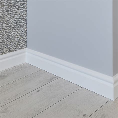 Metsa MDF Skirting Board Torus Ogee Primed 2 4m 14 5mm X 119mm X