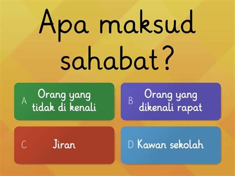 Adab Bersahabat Quiz