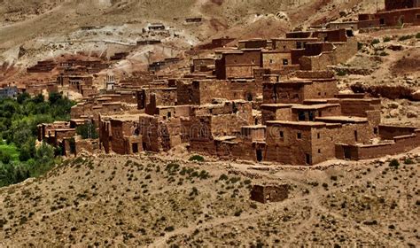 Morocco, Picturesque Small Village in the Desert Editorial Image ...