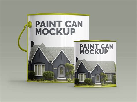 Paint Tin Can Mockup Set Free Psd Templates