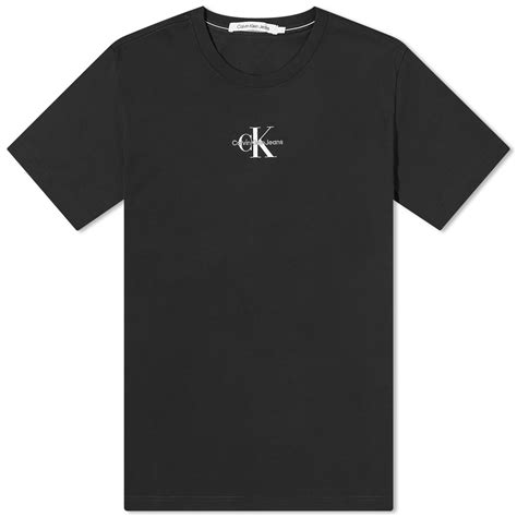 Calvin Klein Monologo Regular T Shirt Ck Black End Gb