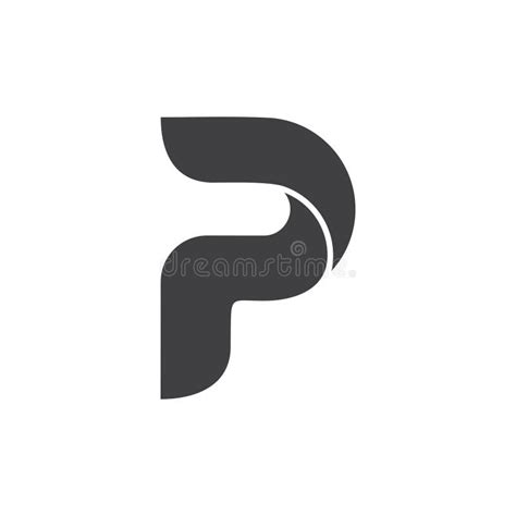 Letter P Curves Geometric D Logo Vector Stock Vector Illustration Of