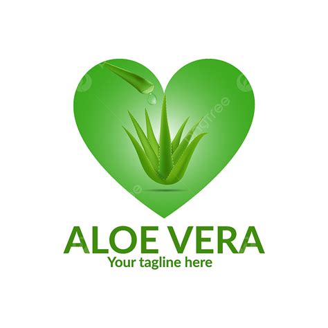 Aloe Vera Logo Vector Art Png Aloe Vera Leaves Logo With Love Shape