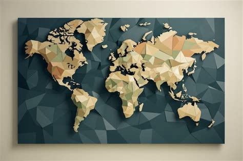 Premium Photo | Flat style isolated world map with continents countries ...