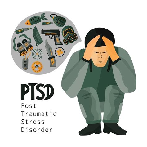 Premium Vector Ptsd Post Traumatic Stress Disorder Vector Illustration