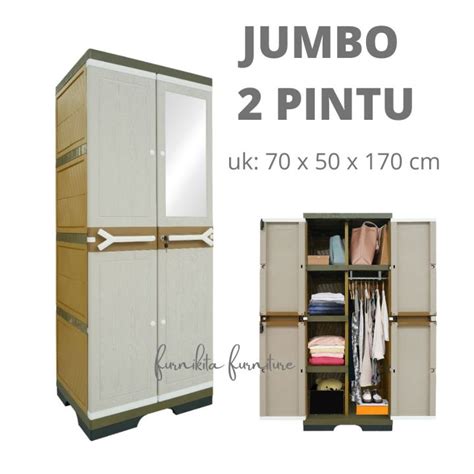 JUMBO LEMARI PLASTIK GANTUNG CLUB ULTRA GRAND HANGER GAMIS Lazada