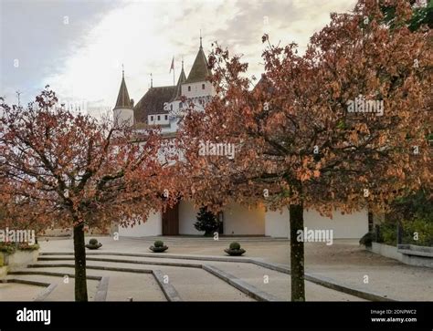 Famous medieval castle in Nyon, Switzerland Stock Photo - Alamy