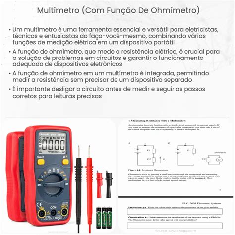 Multímetro função de ohmímetro Como funciona aplicação e vantagens