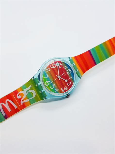 2004 Rainbow Color The Sky Gs124 Swiss Swatch Watch Vintage Radar