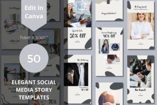 50 Elegant Social Media Canva Templates Graphic By Putra Art Creative