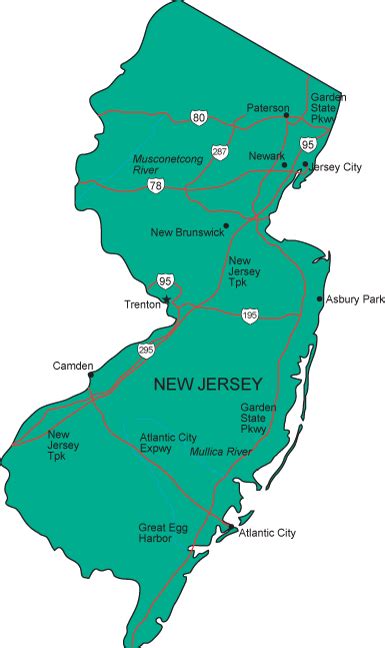 Map Of New Jersey Turnpike And Garden State Parkway Garden Likes