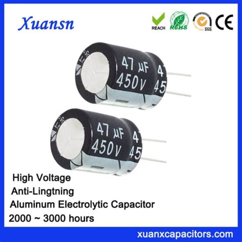 High Voltage Electrolytic Capacitor 47uf 450v High Voltage Electrolytic Capacitor