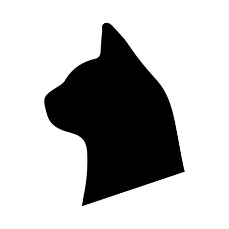 Cat Head silhouette illustration on isolated background 36273702 Vector ...