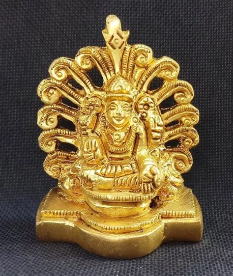 LAKSHMI DEVI LAITON Statue Laxmi Maa Hindou Figurine Sculpture Murti