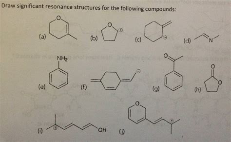 Draw All Significant Resonance Structures For The Following Compound