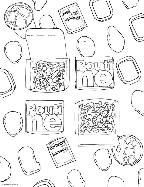 Chicken Nuggets Coloring Pages Celeb Column Image Bank