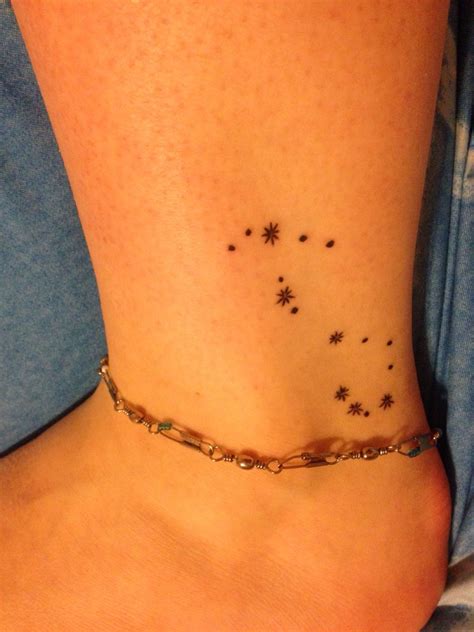 My First Tattoo Scorpio Constellation On My Left Ankle Star Tattoos