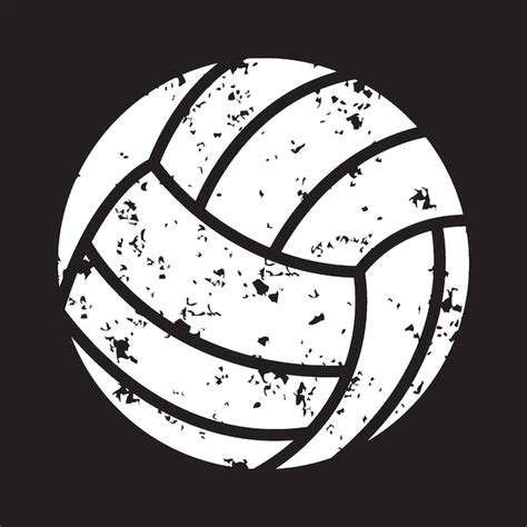 Premium Vector Volleyball Grunge Vector Silhouette Of Volleyball