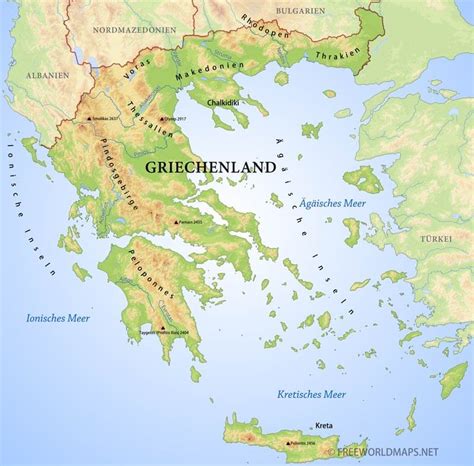 Griechenland Karten - Freeworldmaps.net