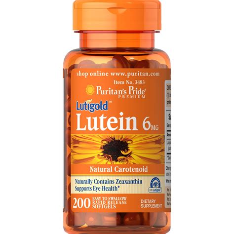 Puritan S Pride Lutein Mg With Zeaxanthin Softgels Walmart