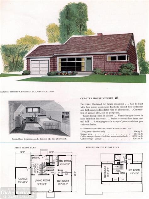 130 Vintage 50s House Plans Used To Build Millions Of Mid Century