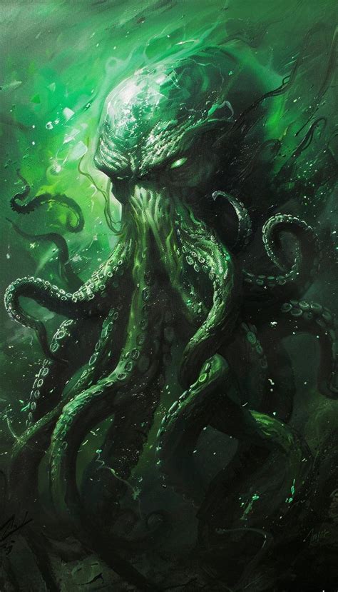 Sinister Cthulhu Painting In 2024 Cthulhu Art Lovecraftian Horror