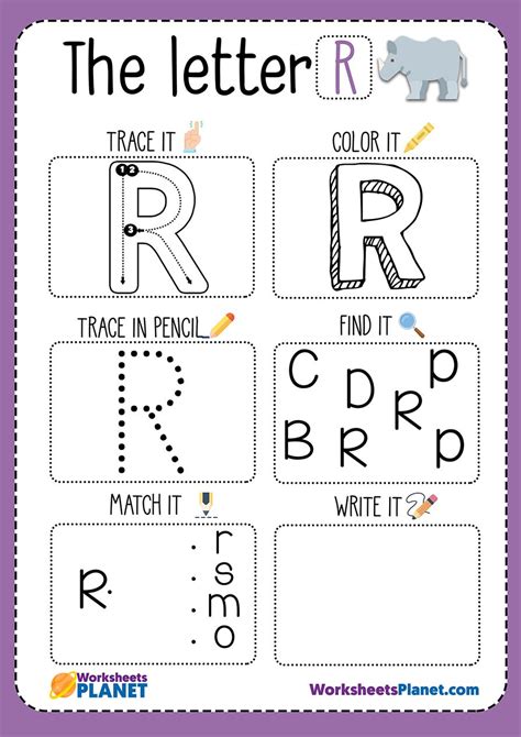 Lettering Writing Activities For Preschoolers Letter R