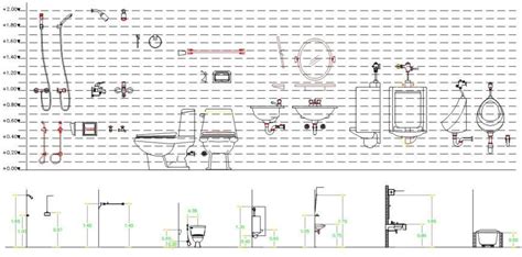 Sanitary Fittings Layout And Installation Cad Drawing Details Dwg File