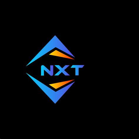 NXT abstract technology logo design on Black background. NXT creative ...