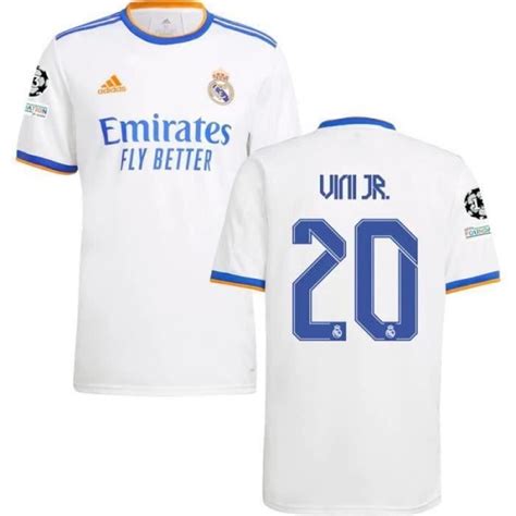 Maillot Authentique REAL MADRIDx Domicile Europe 20 VINI JR 2021 2022