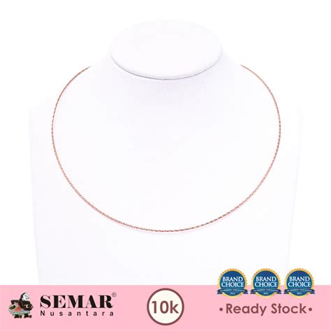 Jual Kalung Emas Choker Rose Gold 10K Semar Nusantara Shopee Indonesia