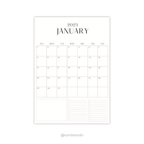 Calendar template, minimalist style :: Behance