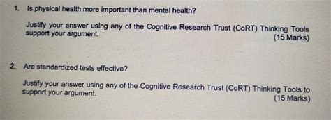 Solved Is Physical Health More Important Than Mental Chegg