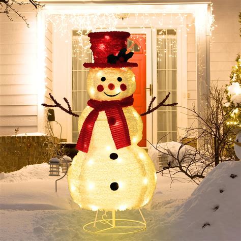 Amazon Snowman Outdoor Christmas Decorations 3 2FT Folding