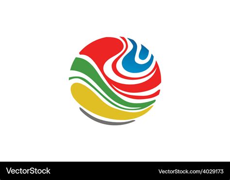 Abstract colorful globe logo Royalty Free Vector Image