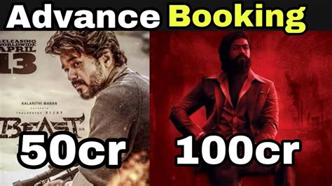 Kgf Chapter Vs Beast Movie Box Office Advance Booking Youtube