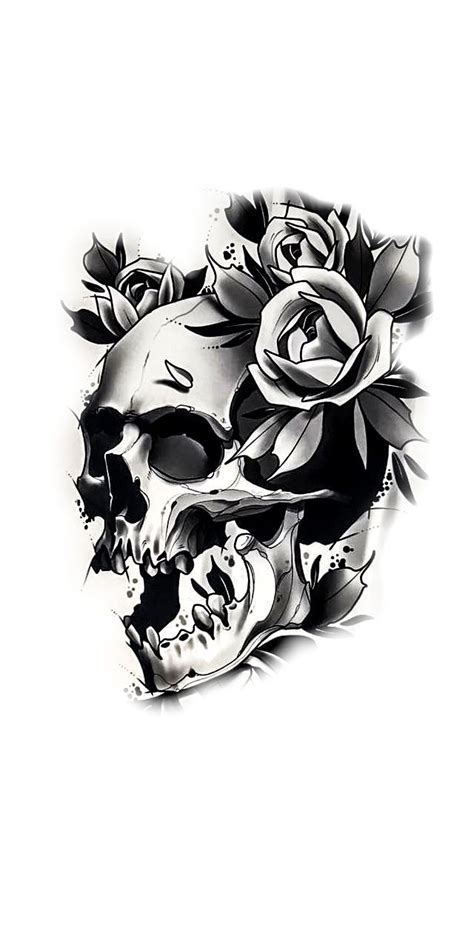 Skull Rose Skull Rose Tattoos Skull Tattoo Design Rose Tattoo Cover Up