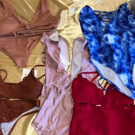 Zaful Swim 5 Pieces Sets Bundle Nwt Zaful Bikini Bathing Suit