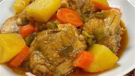 Receta De Pollo Guisado Con Papas Y Zanahorias