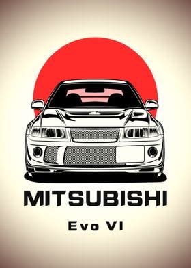 Mitsubishi Evo Poster By Faissal Thomas Displate