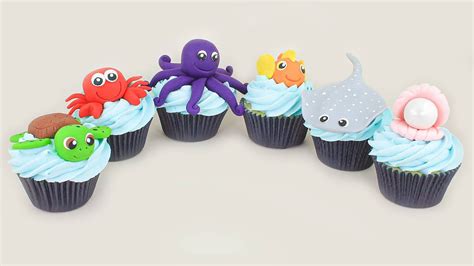 Under The Sea Cupcake Toppers Fondant YouTube