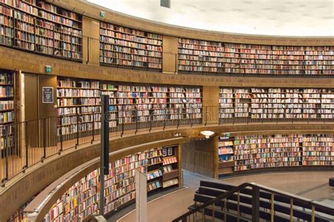 Interior View of National Public Library, Stockholm, Sweden Editorial ...