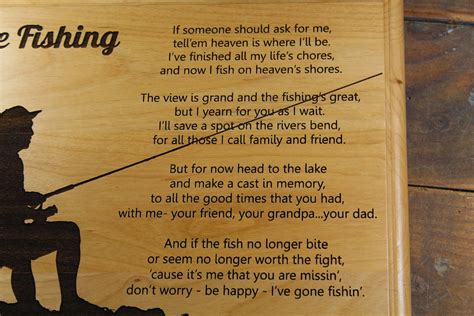 Gone Fishing In Heaven Memorial Plaque Tribute To Grandpa Etsy