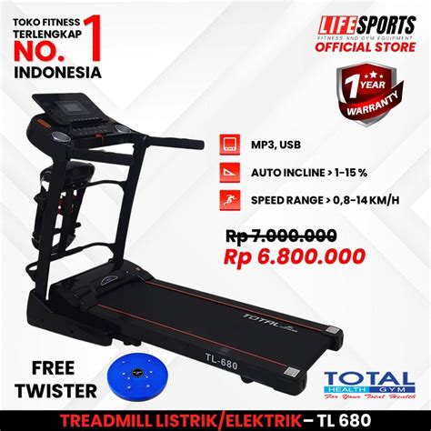 Jual TOTAL HEALTH GYM New Alat Olahraga Fitness Sport Gym Walking Pad