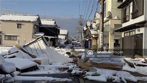 Japonya da afet bölgesinde kar yağışı etkili oldu Anadolu Ajansı