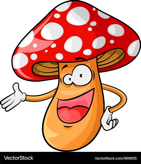 Cartoon mushroom Royalty Free Vector Image - VectorStock