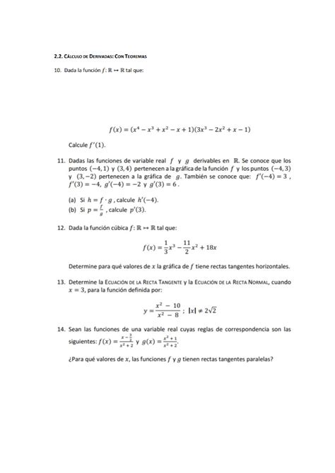 SOLUTION Calculo 1 Calculo De Derivadas Y Teoremas De Derivadas